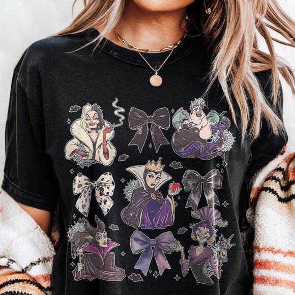 robertpalmq13 Tops - Watercolor Coquette Villains T Evil Friends 2025 Bad Witch shirt sweatshirt